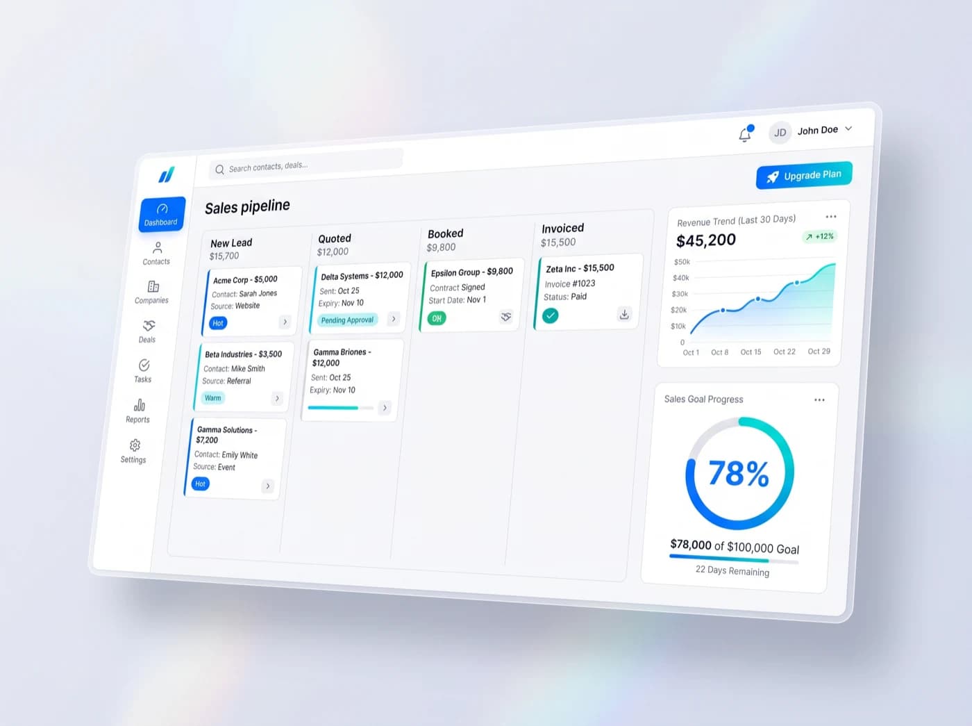 A CRM built around how your business actually runs