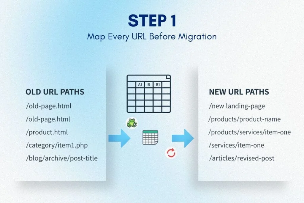 SEO Migration Checklist URL mapping and redirects planning