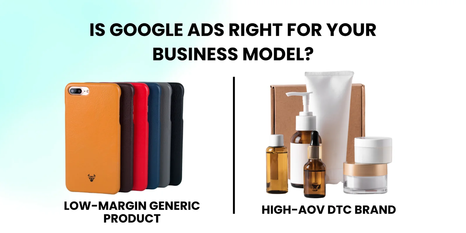 Visual showing which eCommerce businesses benefit most from Google Ads for eCommerce