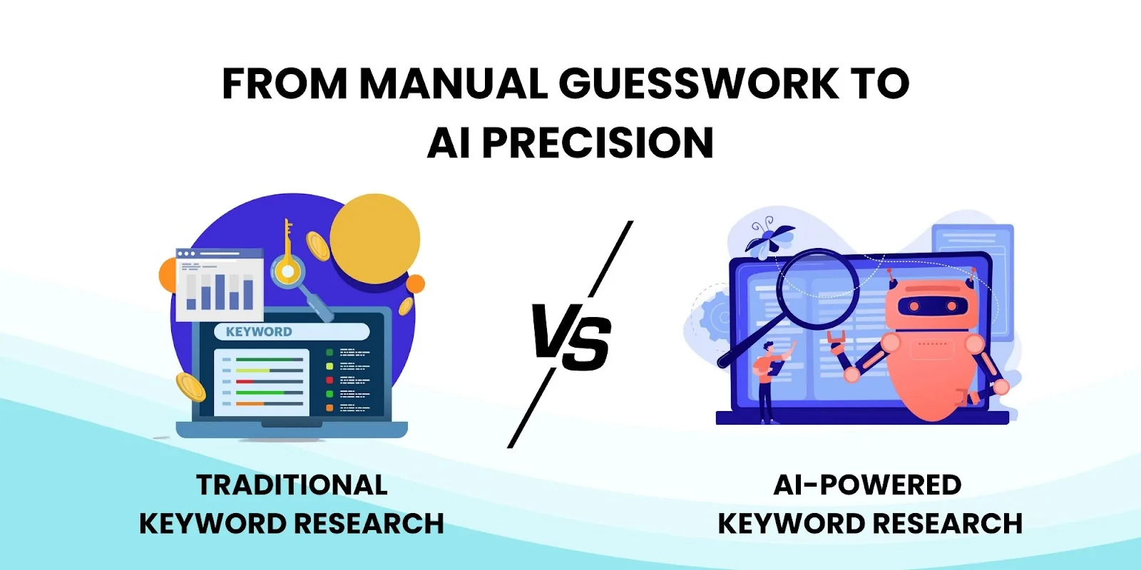 AI keyword research vs traditional methods comparison”