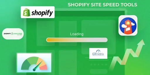 Detailed Shopify speed optimization waterfall report from GTmetrix showing resource loading times.