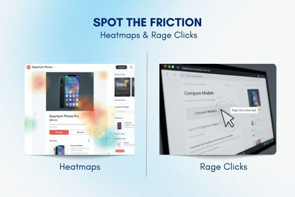 User behavior tracking with heatmaps for CRO after replatforming