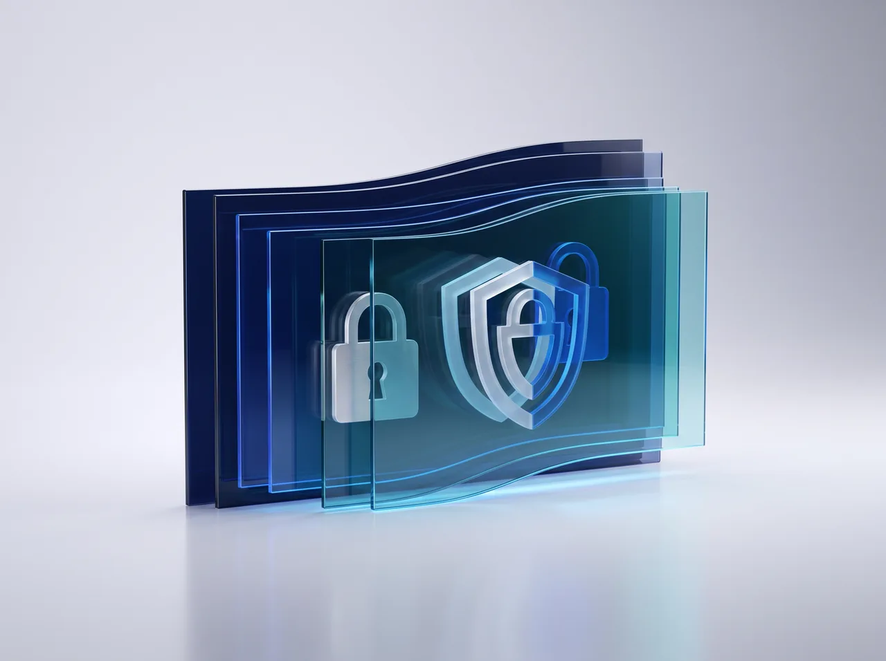 Layered cybersecurity defenses protecting business infrastructure