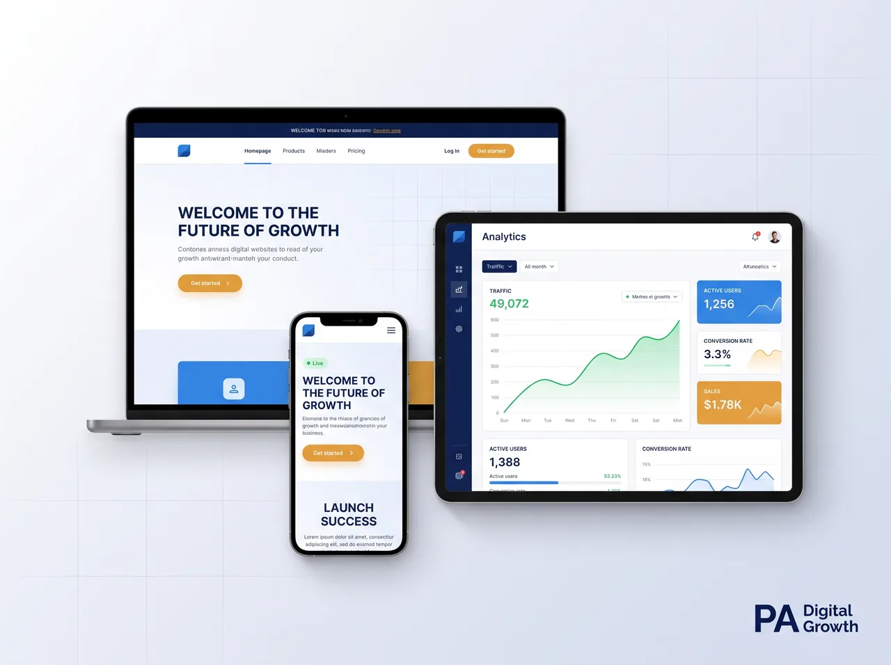Analytics dashboard tracking store performance after launch