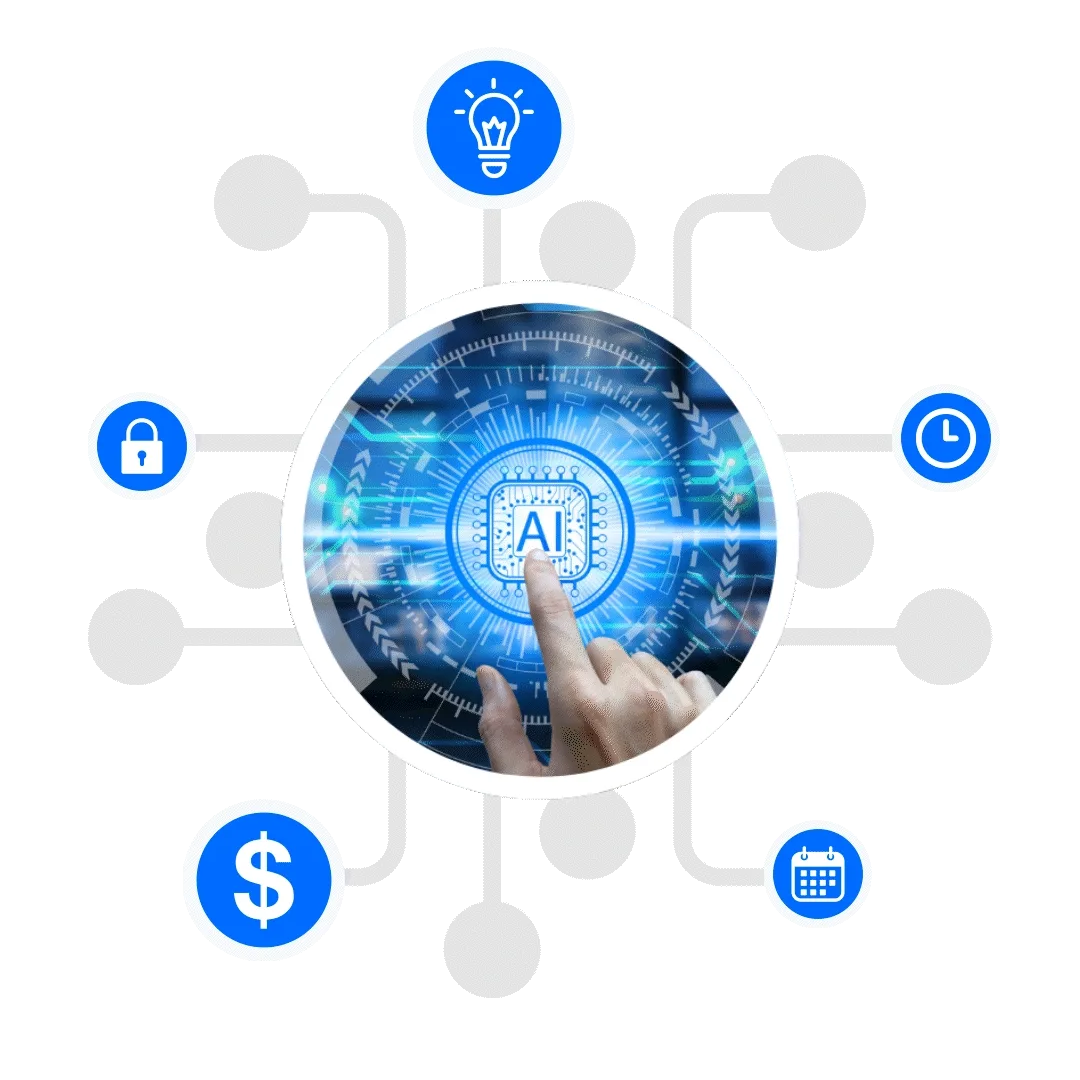 Smiling man with laptop representing expert SEO solutions.