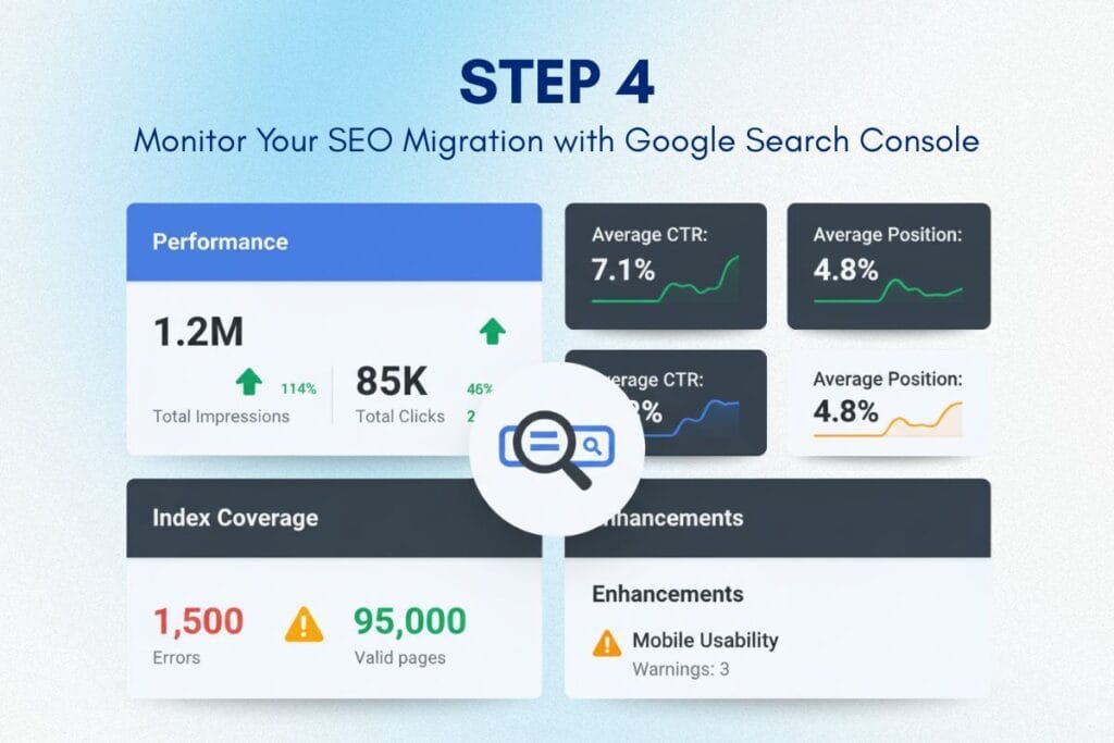 SEO Migration Checklist Google Search Console monitoring for website migration